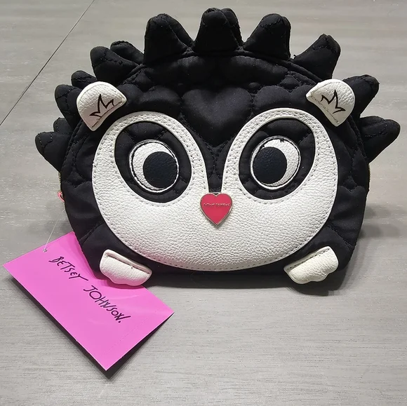 NWT Betsey Johnson Porcupine Cosmetics Bag - Picture 1 of 6